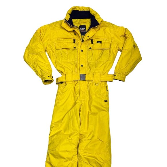 KILLY Vintage 90s Yellow One Piece Ski Snowboard Winter Snow Suit Mens Large - Picture 3 of 12